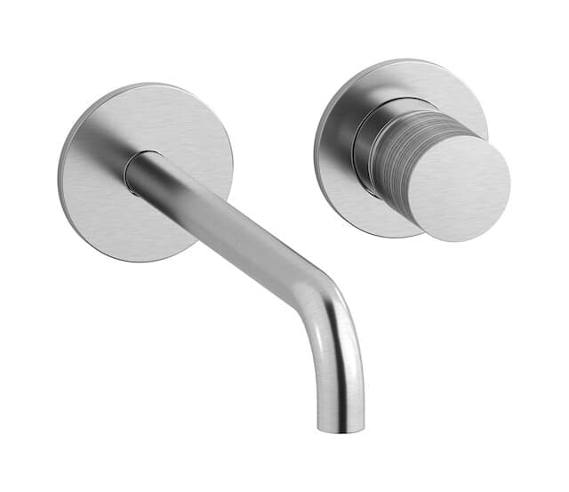 IB Rubinetterie Vinile – Μπαταρία Νιπτήρα Τοίχου – Brushed Nickel (VN407SS)