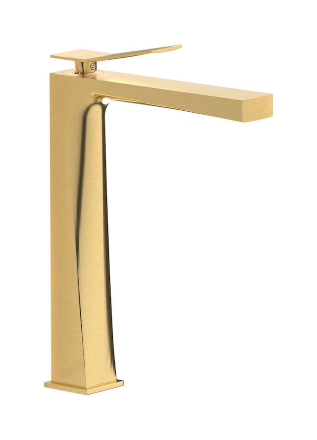 IB Rubinetterie Wave – Μπαταρία Νιπτήρα Ψηλή – Brushed Gold (WA202OS)