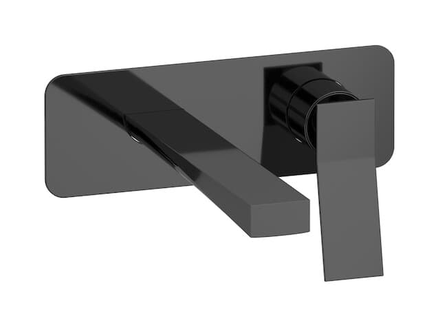 IB Rubinetterie Wave – Μπαταρία Νιπτήρα Τοίχου – Black Chrome (WA206CF)