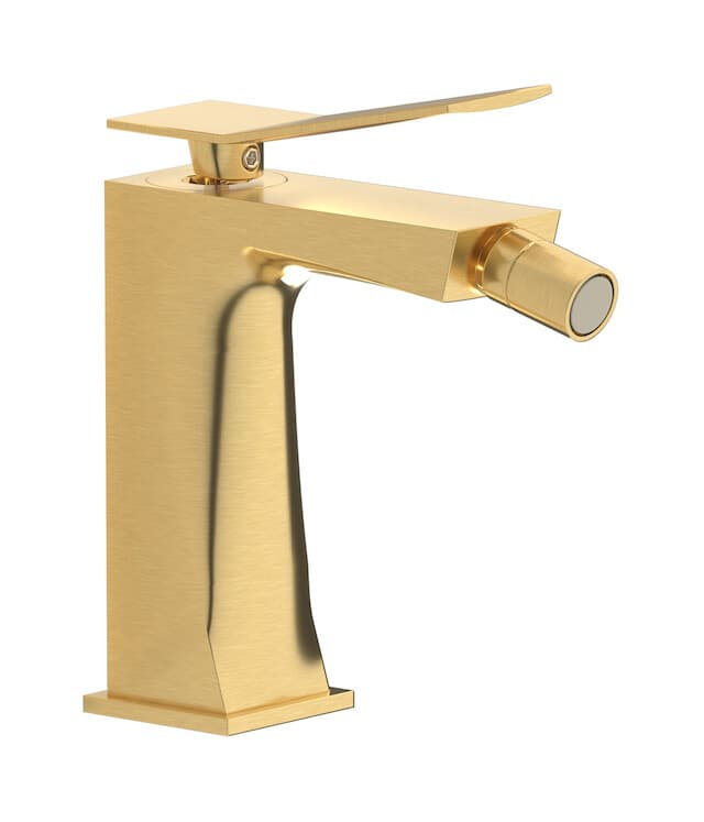 IB Rubinetterie Wave – Μπαταρία Μπιντέ – Brushed Gold (WA220OS)