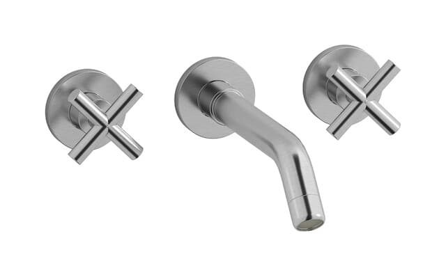 IB Rubinetterie Wow – Μπαταρία Νιπτήρα Τοίχου – Brushed Nickel (WO306SS)