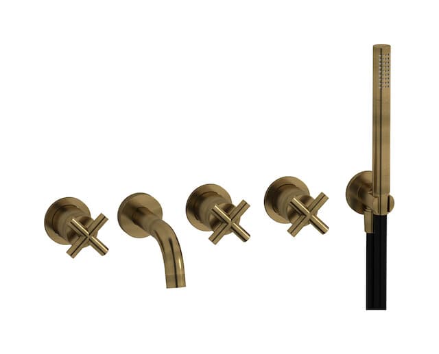 IB Rubinetterie Wow – Μπαταρία Μπανιέρας Τοίχου – Modern Bronze (WO398MB)