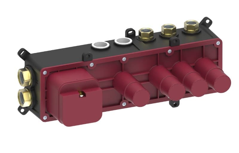 Graff RIVA – Σώμα Εντοιχισμού Ντους – Thermostatic 3-button Paired Knob Rough Valve (E-18003B)