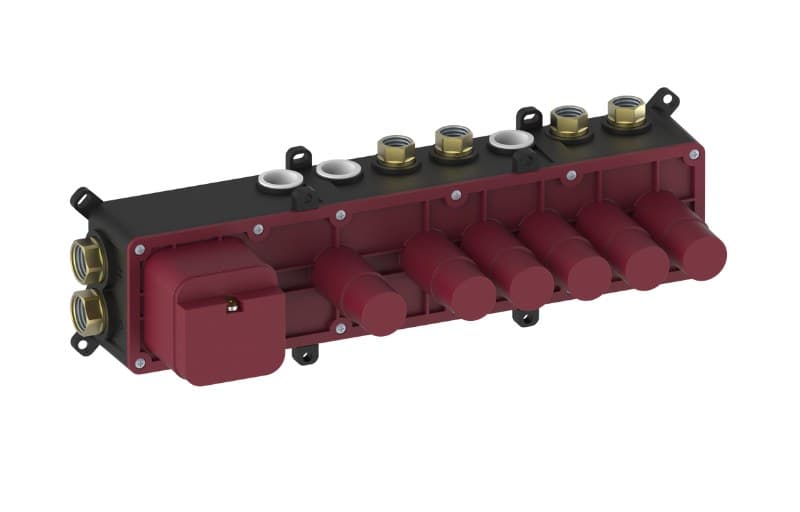 Graff RIVA – Σώμα Εντοιχισμού Ντους – Thermostatic 4-button Paired Knob Rough Valve (E-18004B)