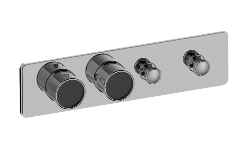 Graff RIVA – Trim Εντοιχισμού Ντους – Traditional 2-button Paired Knob Horizontal (E-18012HBP-T)