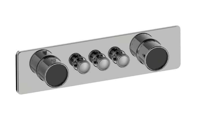 Graff RIVA – Trim Εντοιχισμού Ντους – Traditional 3-button Split Knob Horizontal (E-18013HAP-T)