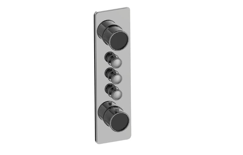 Graff RIVA – Trim Εντοιχισμού Ντους – Traditional 3-button Split Knob Vertical (E-18013VAP-T)