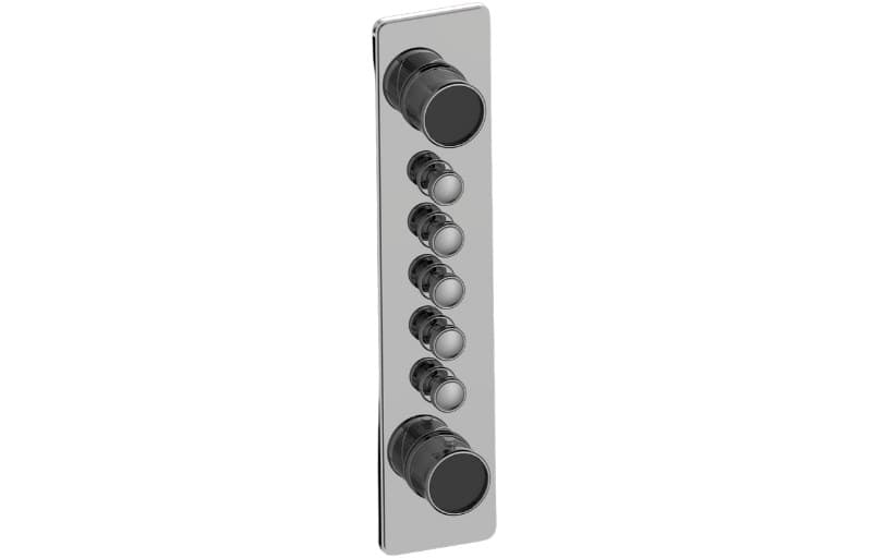 Graff RIVA – Trim Εντοιχισμού Ντους – Traditional 5-button Split Knob Oblique Knurl Vertical (E-18015VAQ-T)
