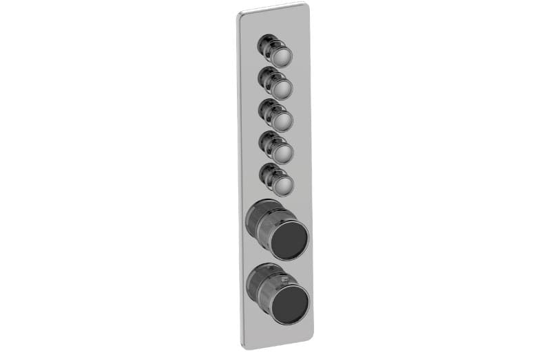 Graff RIVA – Trim Εντοιχισμού Ντους – Traditional 5-button Paired Knob Diamond Knurl Vertical (E-18015VBD-T)
