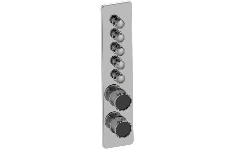 Graff RIVA – Trim Εντοιχισμού Ντους – Traditional 5-button Paired Knob Oblique Knurl Vertical (E-18015VBQ-T)