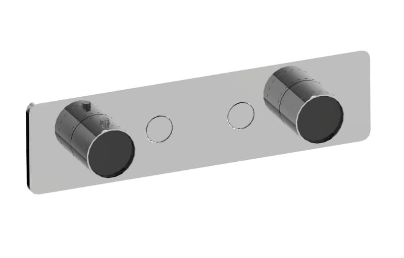 Graff RIVA – Trim Εντοιχισμού Ντους – Contemporary 2-button Split Knob Horizontal (E-18022HAP-T)