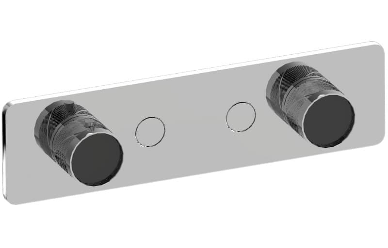 Graff RIVA – Trim Εντοιχισμού Ντους – Contemporary 2-button Split Knob Oblique Knurl Horizontal (E-18022HAQ-T)