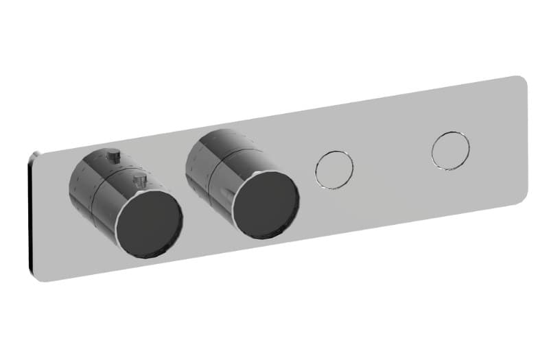 Graff RIVA – Trim Εντοιχισμού Ντους – Contemporary 2-button Paired Knob Horizontal (E-18022HBP-T)
