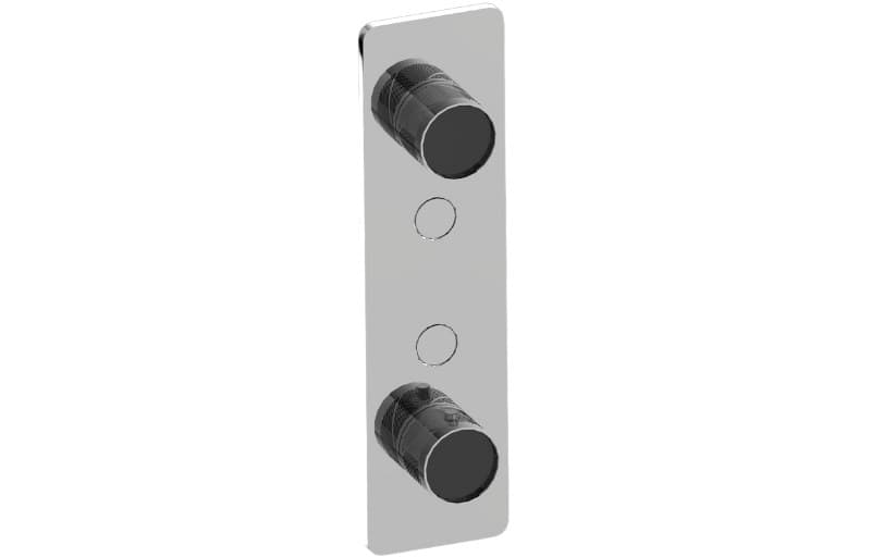 Graff RIVA – Trim Εντοιχισμού Ντους – Contemporary 2-button Split Knob Oblique Knurl Vertical (E-18022VAQ-T)