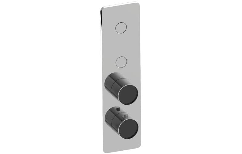 Graff RIVA – Trim Εντοιχισμού Ντους – Contemporary 2-button Paired Knob Vertical (E-18022VBP-T)