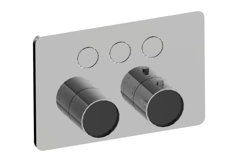 Graff RIVA – Trim Εντοιχισμού Ντους – Contemporary 3-button Compact (E-18023CCP-T)