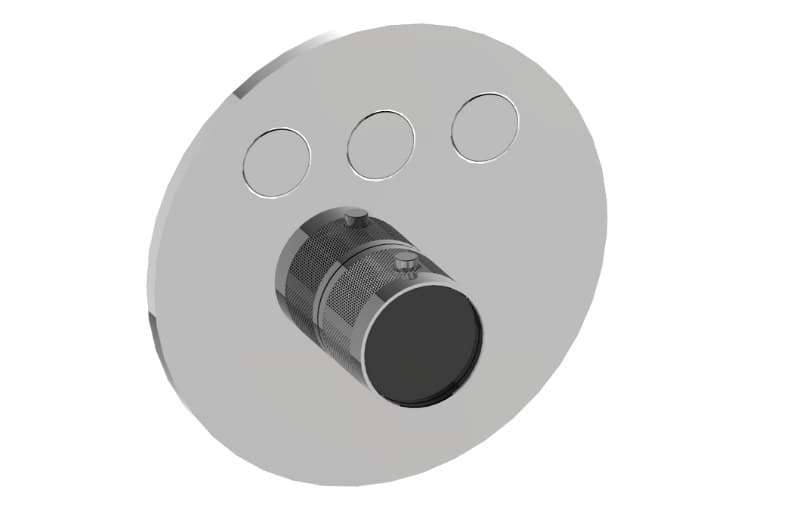 Graff RIVA – Trim Εντοιχισμού Ντους – Contemporary 3-button Diamond Knurl Round (E-18023RDD-T)
