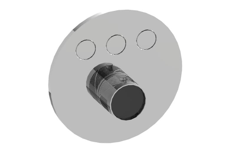 Graff RIVA – Trim Εντοιχισμού Ντους – Contemporary 3-button Oblique Knurl Round (E-18023RDQ-T)