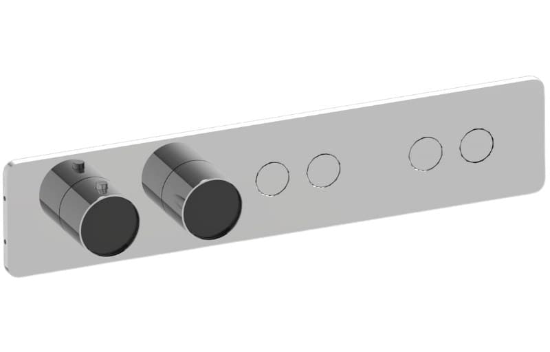 Graff RIVA – Trim Εντοιχισμού Ντους – Contemporary 4-button Paired Knob Horizontal (E-18024HBP-T)