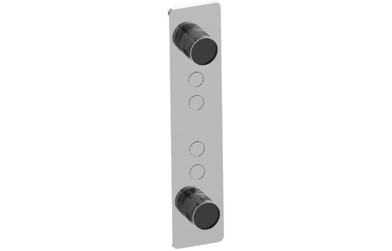 Graff RIVA – Trim Εντοιχισμού Ντους – Contemporary 4-button Split Knob Oblique Knurl Vertical (E-18024VAQ-T)