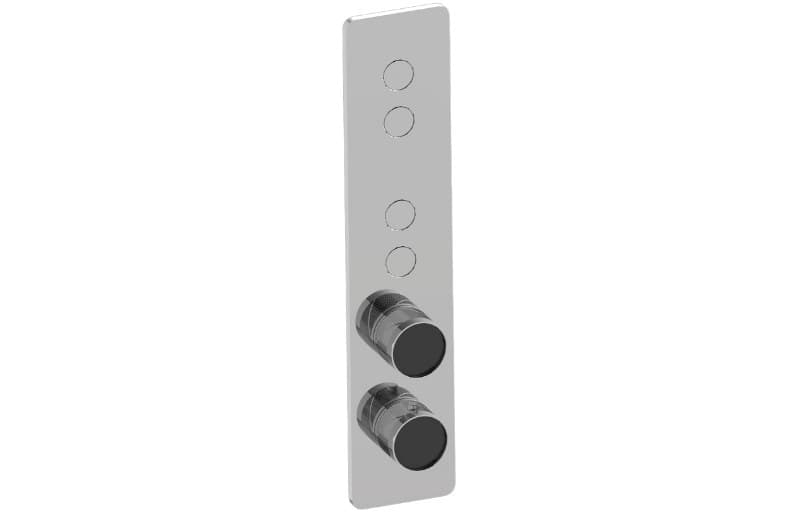 Graff RIVA – Trim Εντοιχισμού Ντους – Contemporary 4-button Paired Knob Oblique Knurl Vertical (E-18024VBQ-T)