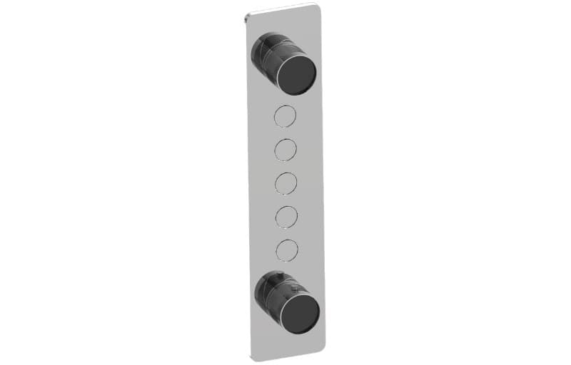 Graff RIVA – Trim Εντοιχισμού Ντους – Contemporary 5-button Split Knob Oblique Knurl Vertical (E-18025VAQ-T)