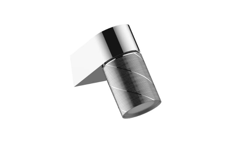 Graff RIVA – Κεφαλή Ντους – Contemporary Wall-mount Oblique Knurl LED With Wireless Remote (E-18201WCHQ)