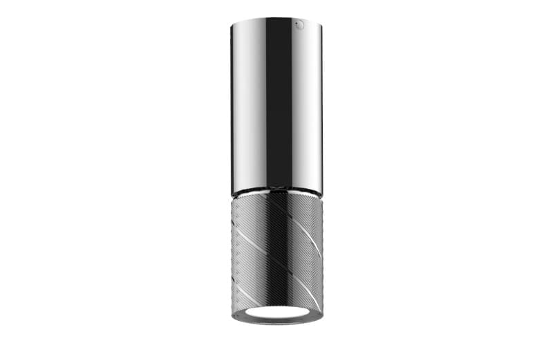 Graff RIVA – Κεφαλή Ντους – Scala Contemporary Ceiling-mount Oblique Knurl LED With Wall-mount But (E-18210CCDQ)