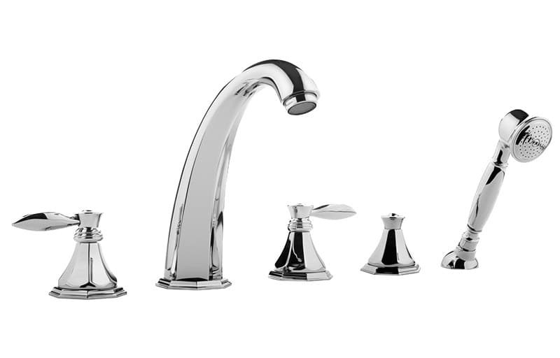 Graff Topaz – Μπαταρία Λουτρού Πάγκου – Deck-mounted Bathtub With Hand Shower Set (E-1951-LM14B)