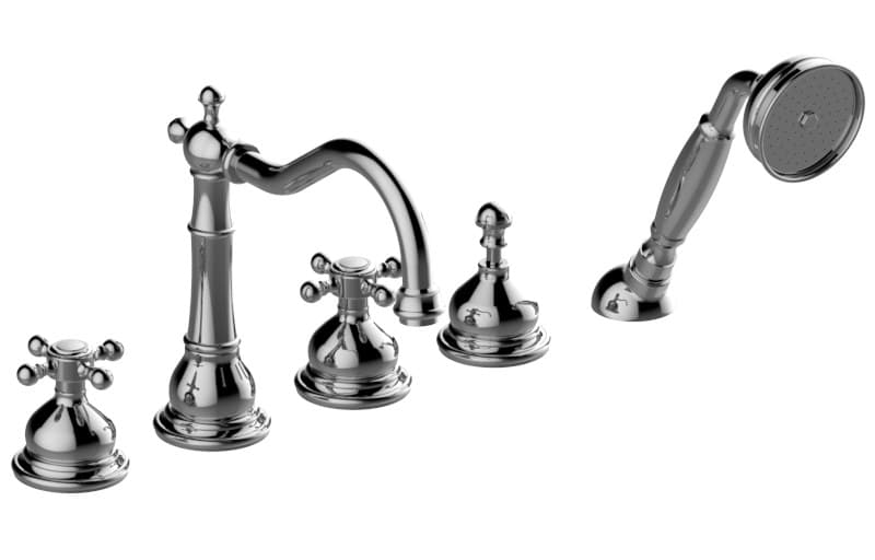 Graff Adley – Μπαταρία Λουτρού Πάγκου – Deck-mounted Bathtub With Hand Shower Set (E-2551M-C2)