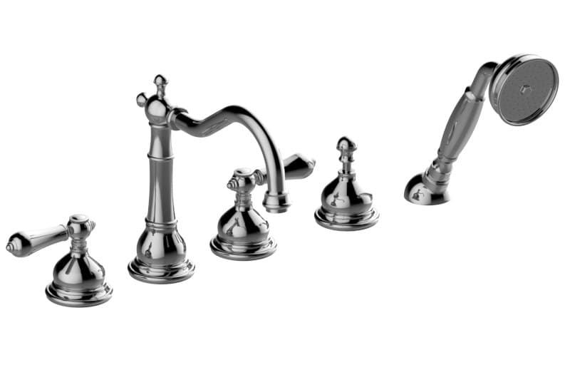 Graff Adley – Μπαταρία Λουτρού Πάγκου – Deck-mounted Bathtub With Hand Shower Set (E-2551M-LM34)