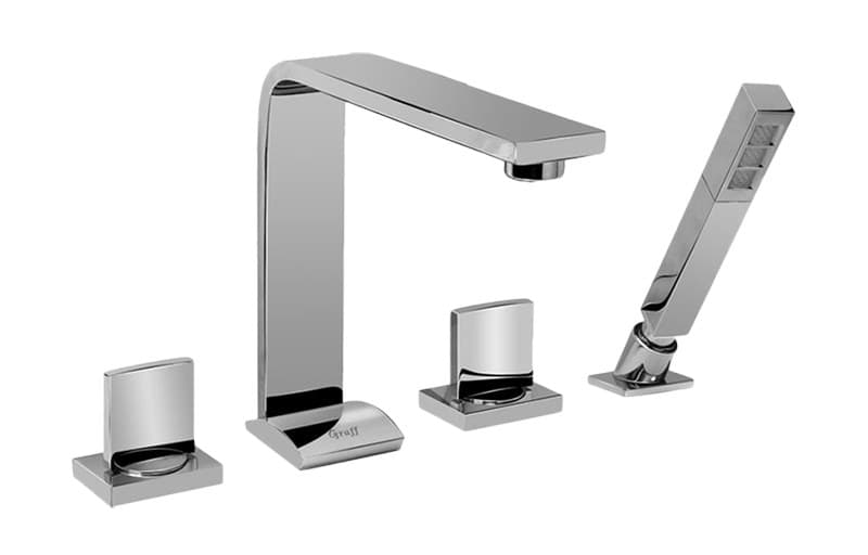Graff Targa – Μπαταρία Λουτρού Πάγκου – Deck-mounted Bathtub With Hand Shower Set (E-3651-C14B)