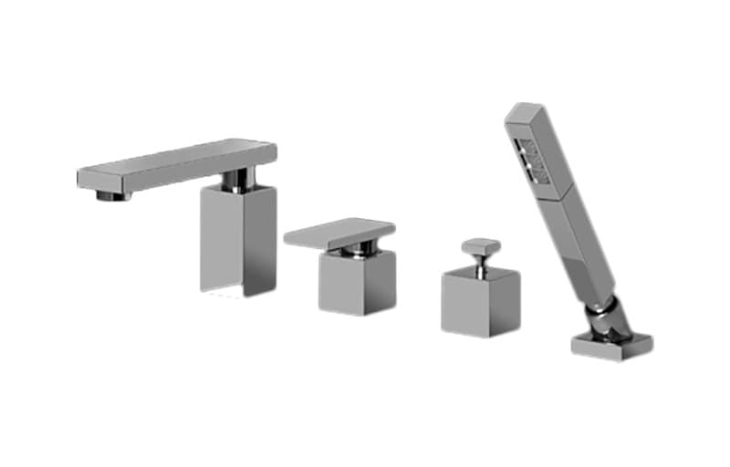 Graff Solar – Μπαταρία Λουτρού Πάγκου – Deck-mounted Bathtub With Hand Shower Set (E-3751-LM31)
