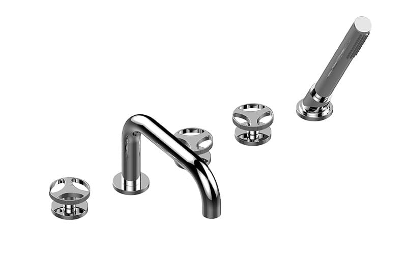 Graff Harley – Μπαταρία Λουτρού Πάγκου – Deck-mounted Bathtub With Hand Shower Set (E-6751-C19B)