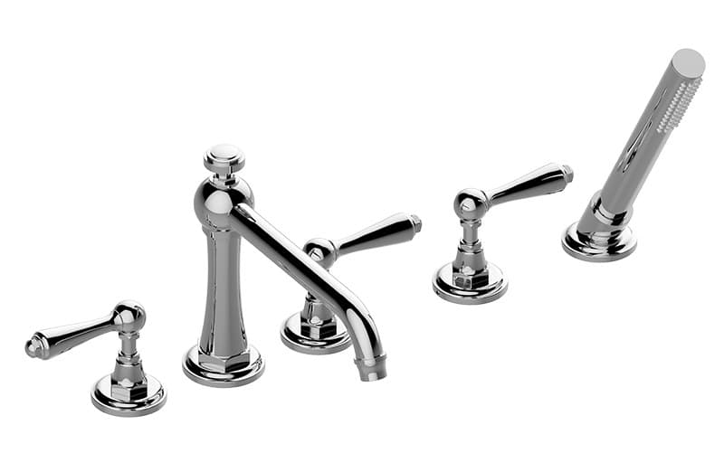 Graff Camden – Μπαταρία Λουτρού Πάγκου – Deck-mounted Bathtub With Hand Shower Set (E-6951-LM48B)