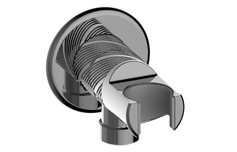 Graff RIVA – Βάση Τηλεφώνου Ντους – Traditional Wall Bracket And Integrated Wall Supply Elbow Oblique Knur (E-8618TQ)