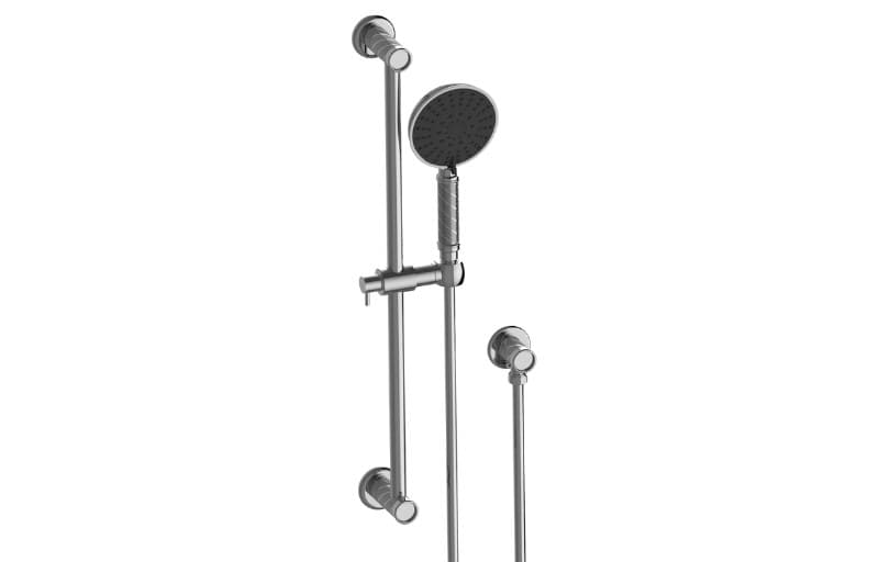 Graff RIVA – Σετ Ντους – Traditional Handshower With Slide Bar Set Oblique Knurled (E-8706TQ)