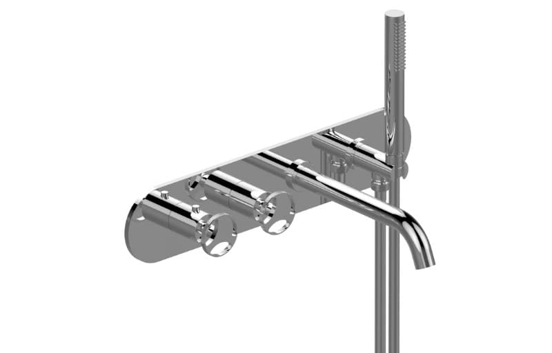 Graff Phase – Μπαταρία Λουτρού Τοίχου – Wall-mtd Thermostatic Bath & Shower With Hand Shower Set (EL7.690H-C19E0-T)