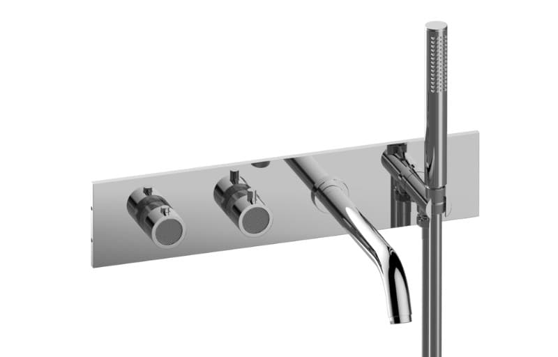 Graff Cameo – Μπαταρία Λουτρού Τοίχου – Wall-mtd Thermostatic Bath & Shower With Hand Shower Set (EM7.690H-RK0-T)