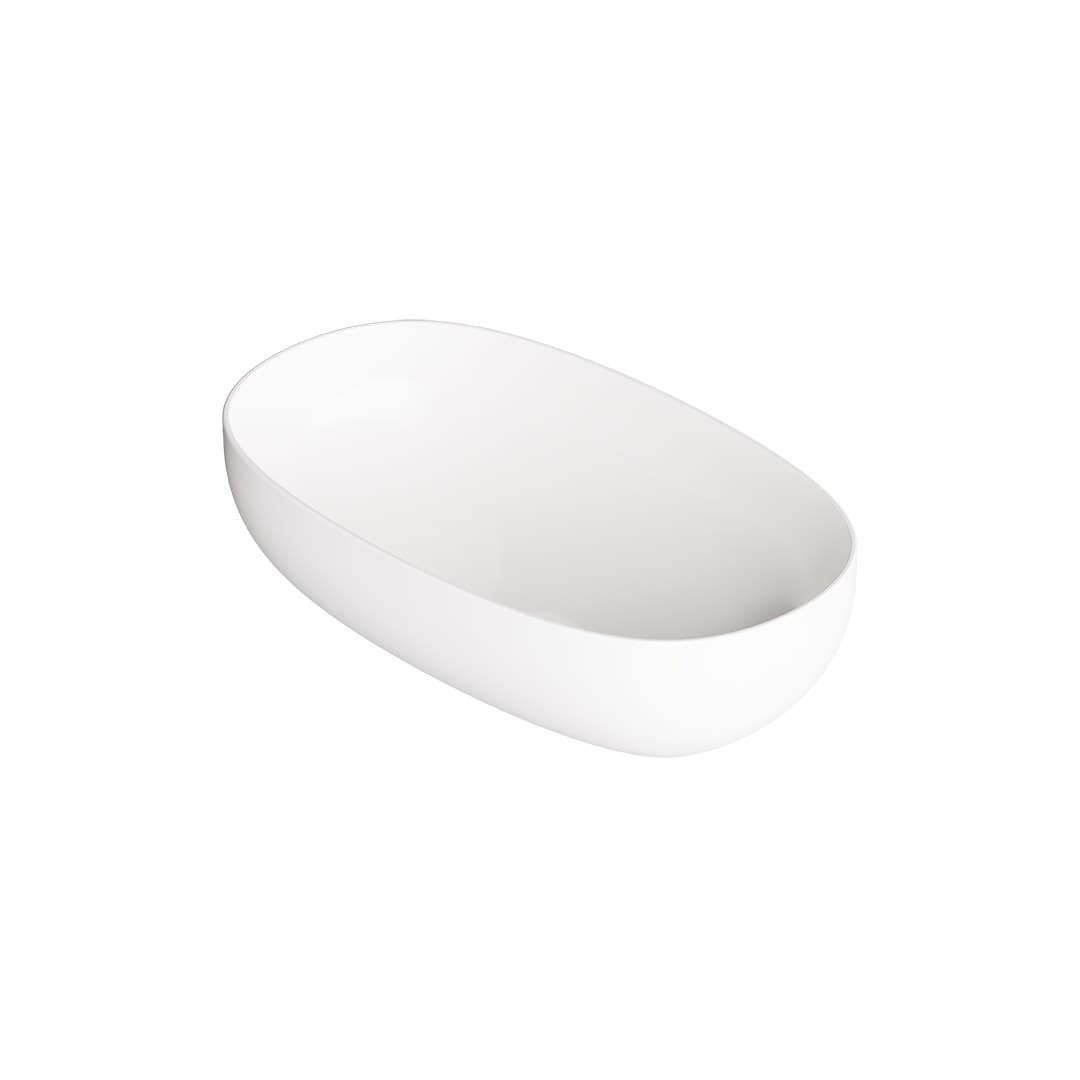 Alice Form Oval 60x35 h15 – Νιπτήρας Επικαθήμενος – White Glossy (22440101)