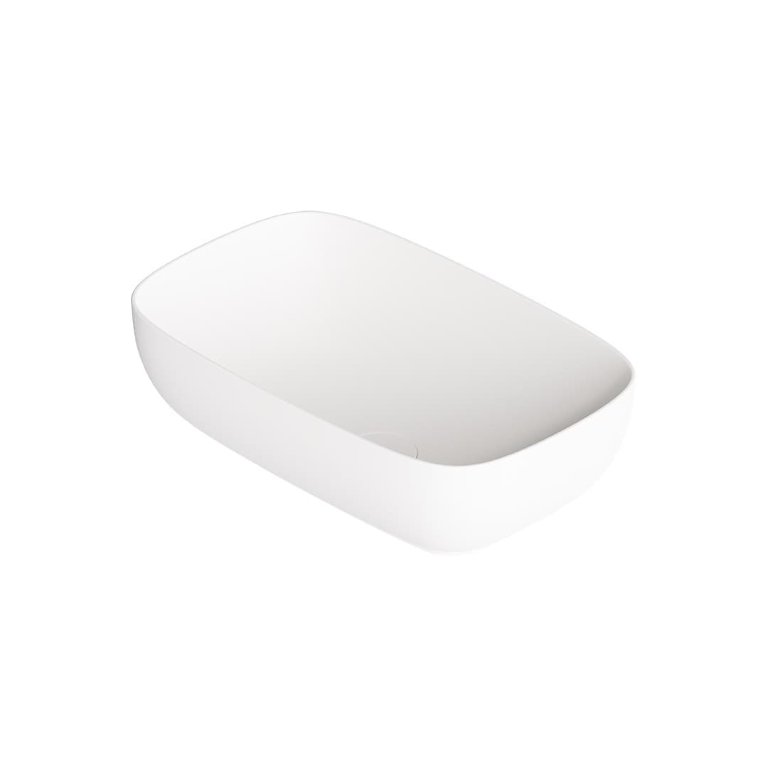Alice Form Rectangular 60x37 h15 – Νιπτήρας Επικαθήμενος – Matt White (22450109)