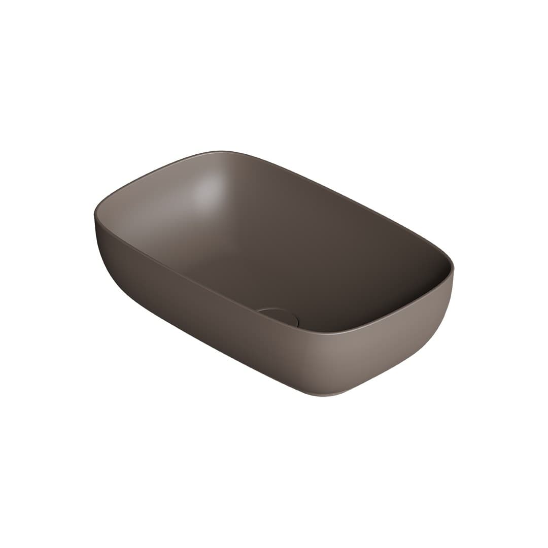 Alice Form Rectangular 60x37 h15 – Νιπτήρας Επικαθήμενος – Caffè Matt (22450143)