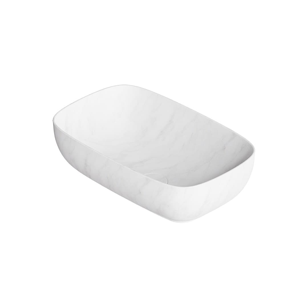 Alice Form Rectangular 60x37 h15 – Νιπτήρας Επικαθήμενος – Carrara (22450185)