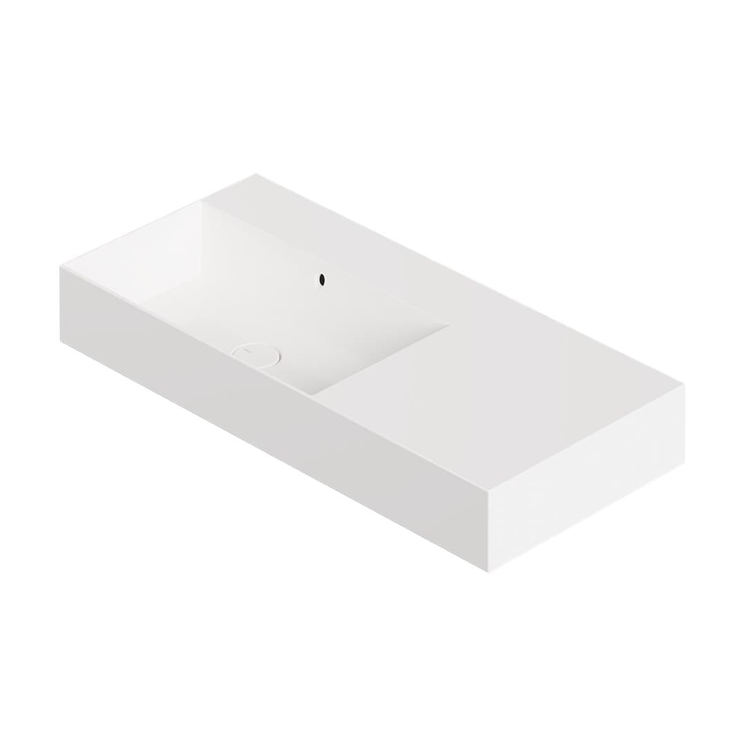 Alice Spy 101x46 plan – Νιπτήρας Επικαθήμενος – White Glossy (34360101)