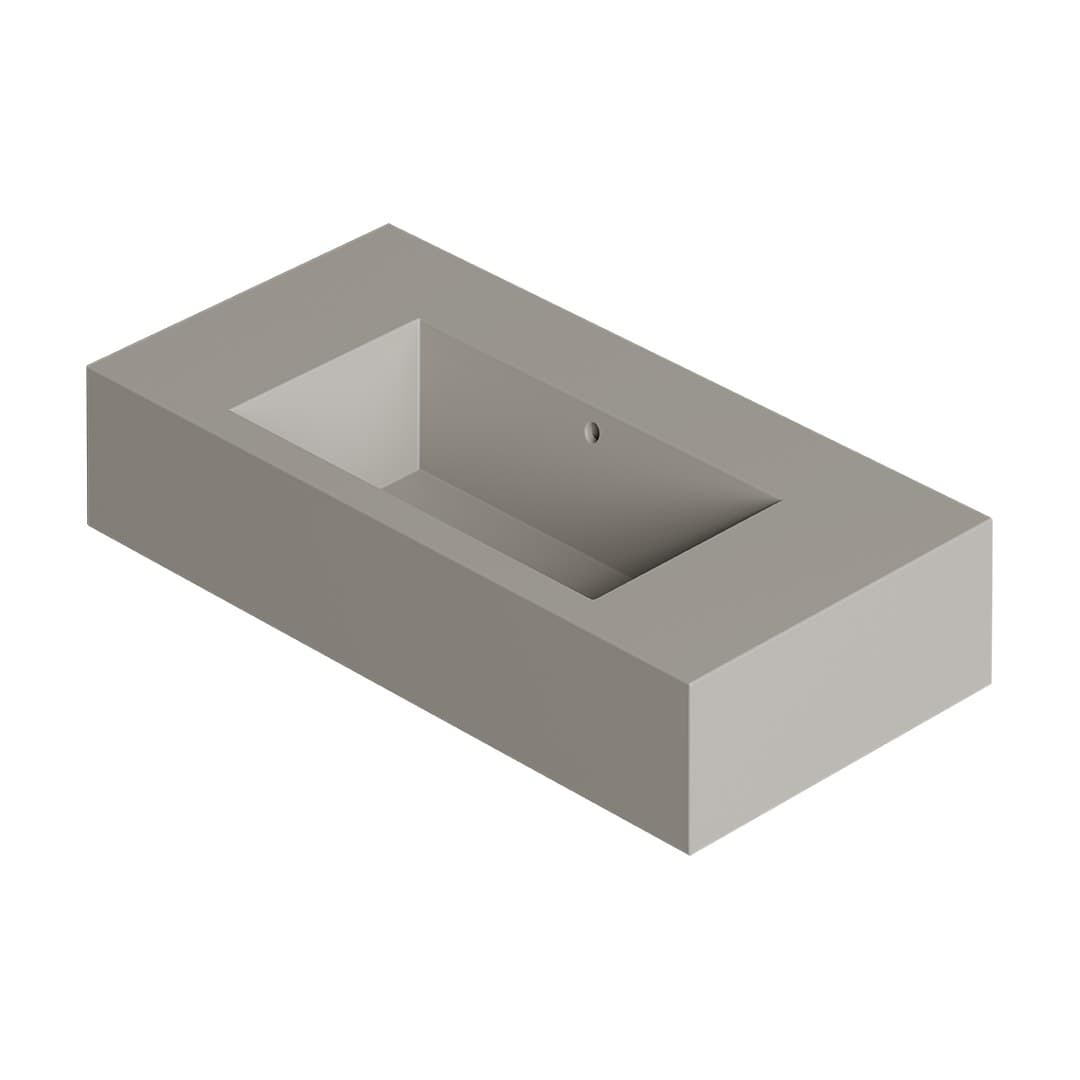 Alice Kubo 100x50 – Νιπτήρας Επικαθήμενος – Grigio Matt (35710119)