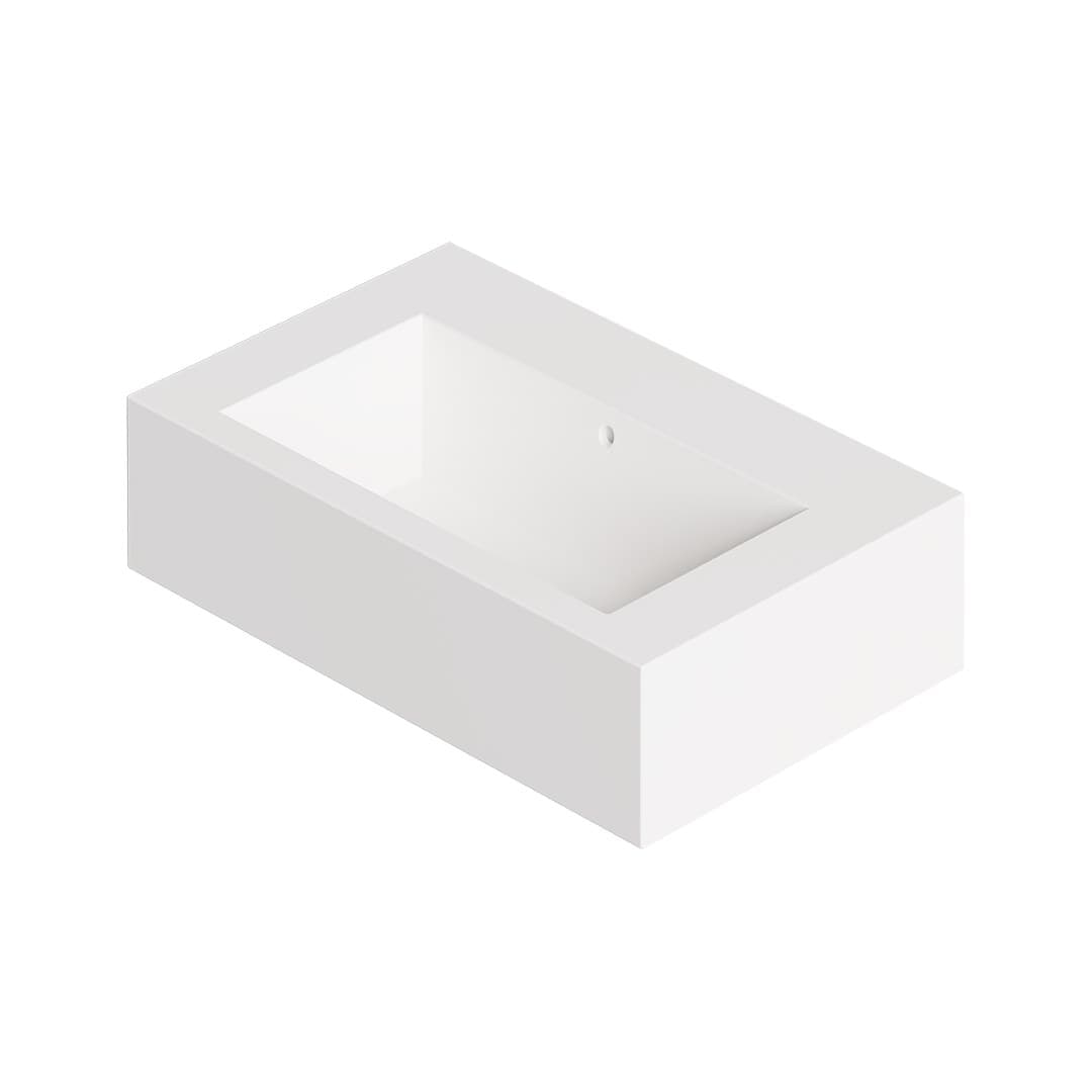 Alice Kubo 80x50 – Νιπτήρας Επικαθήμενος – White Glossy (35810101)