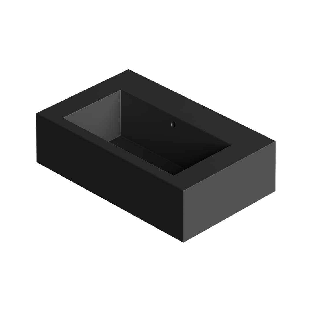 Alice Kubo 80x50 – Νιπτήρας Επικαθήμενος – Matt Black (35810108)