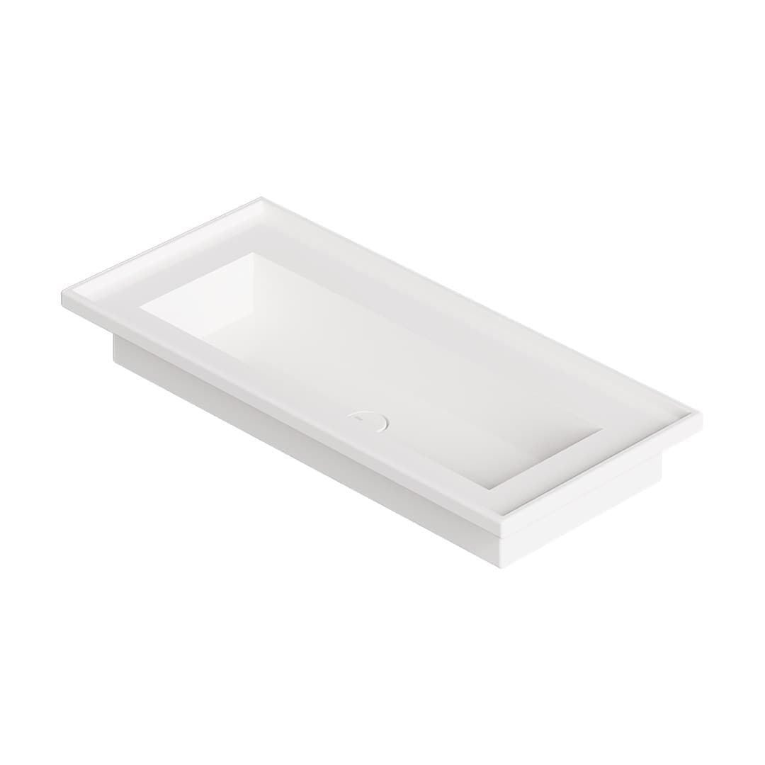 Alice Platea 101 – Νιπτήρας Ένθετος – White Glossy (46120101)