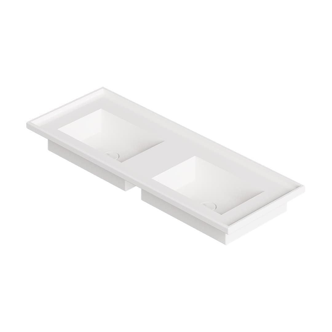 Alice Platea 121 – Νιπτήρας Ένθετος – White Glossy (46130101)