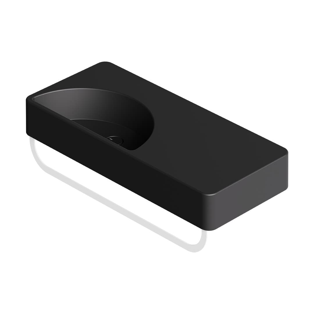 Alice Lunaris 101x45 – Νιπτήρας Επικαθήμενος – Matt Black (47501408)